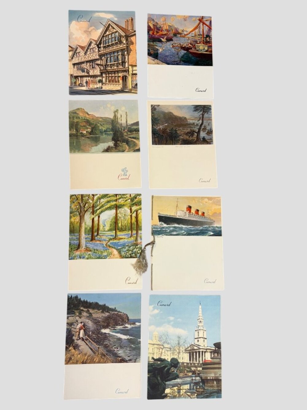 1958 Cunard RMS Queen Mary Ocean Liner Menus Lot of 8 Vintage Cruise Ephemera